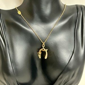 Juicy Couture Wish Bone GoodLuck Pendant Necklace Y2K